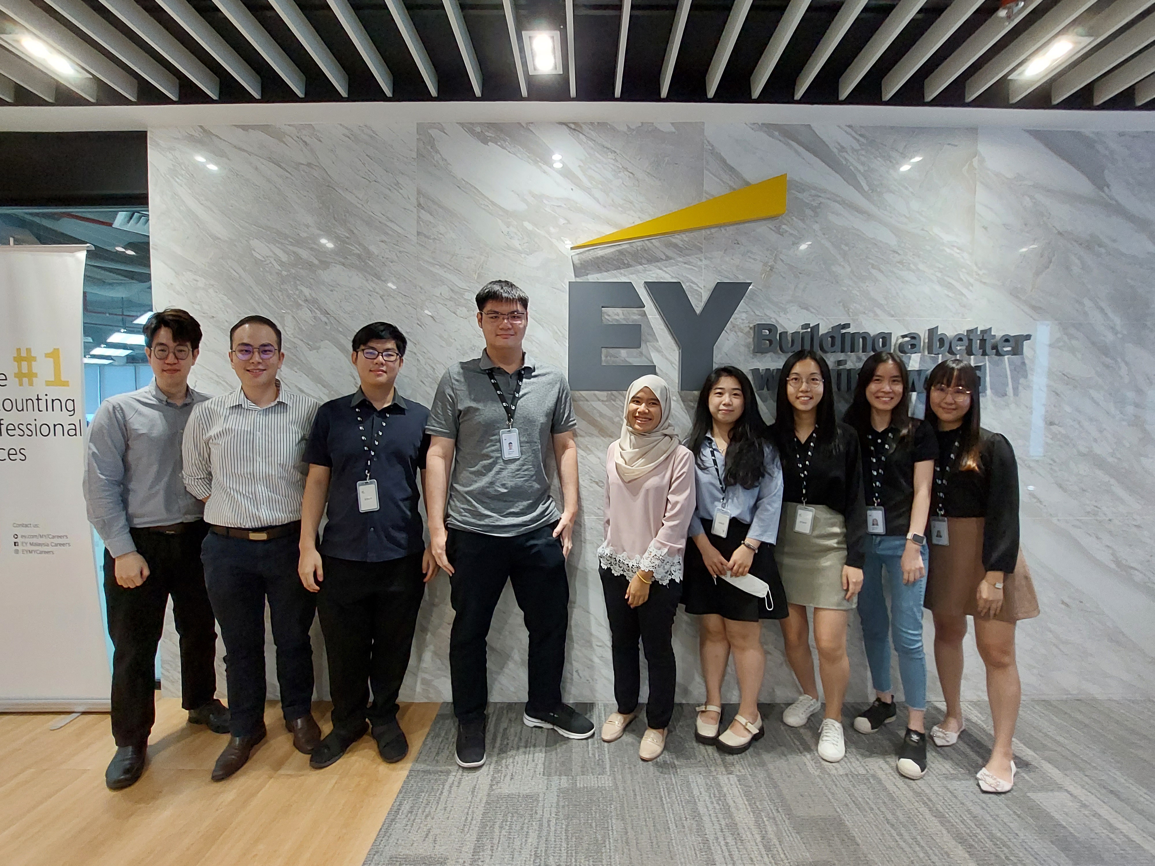 UoRM accounting students at EY for industry placement
