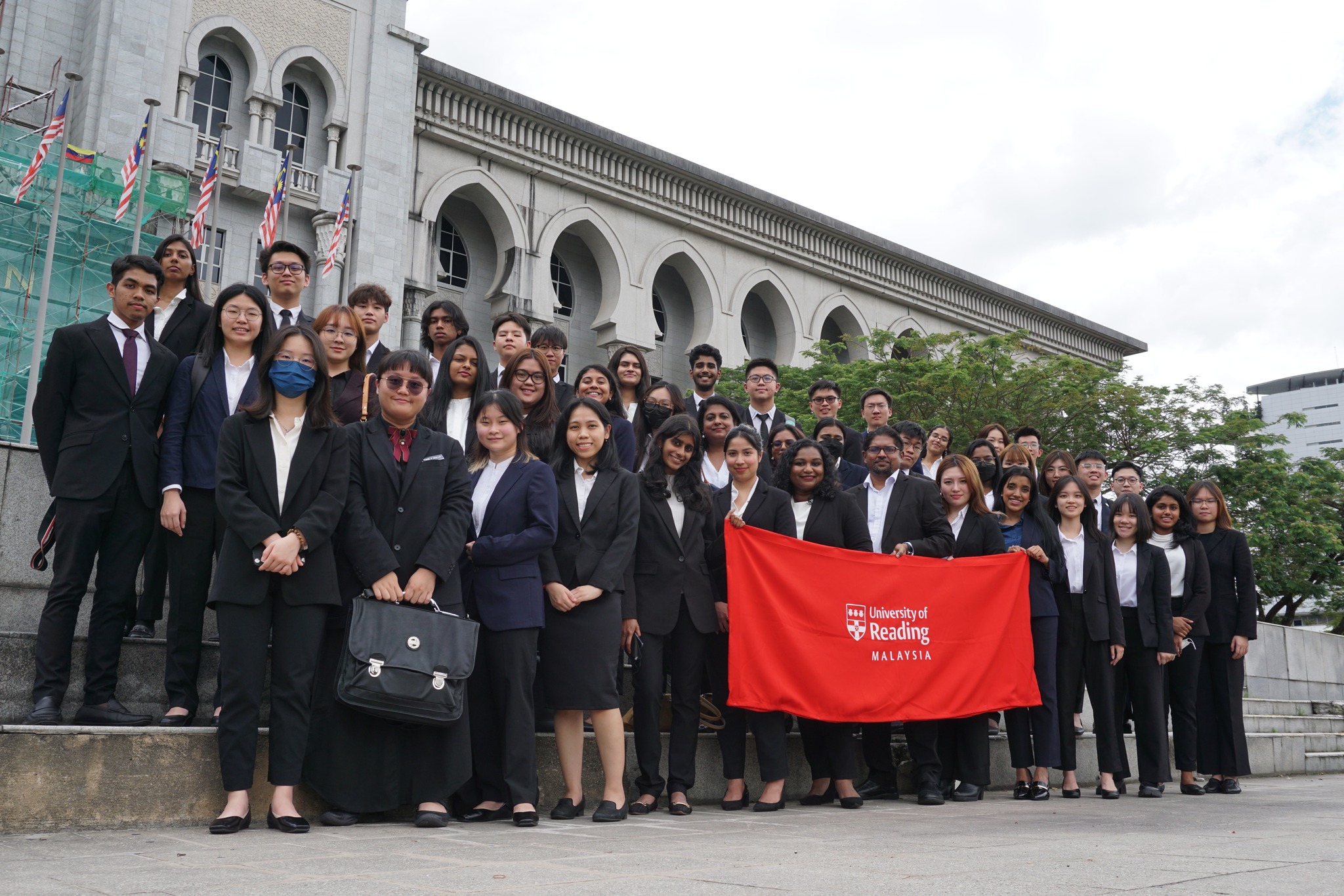 UoRM law students visiting the Palace of Justice for industry exposure.